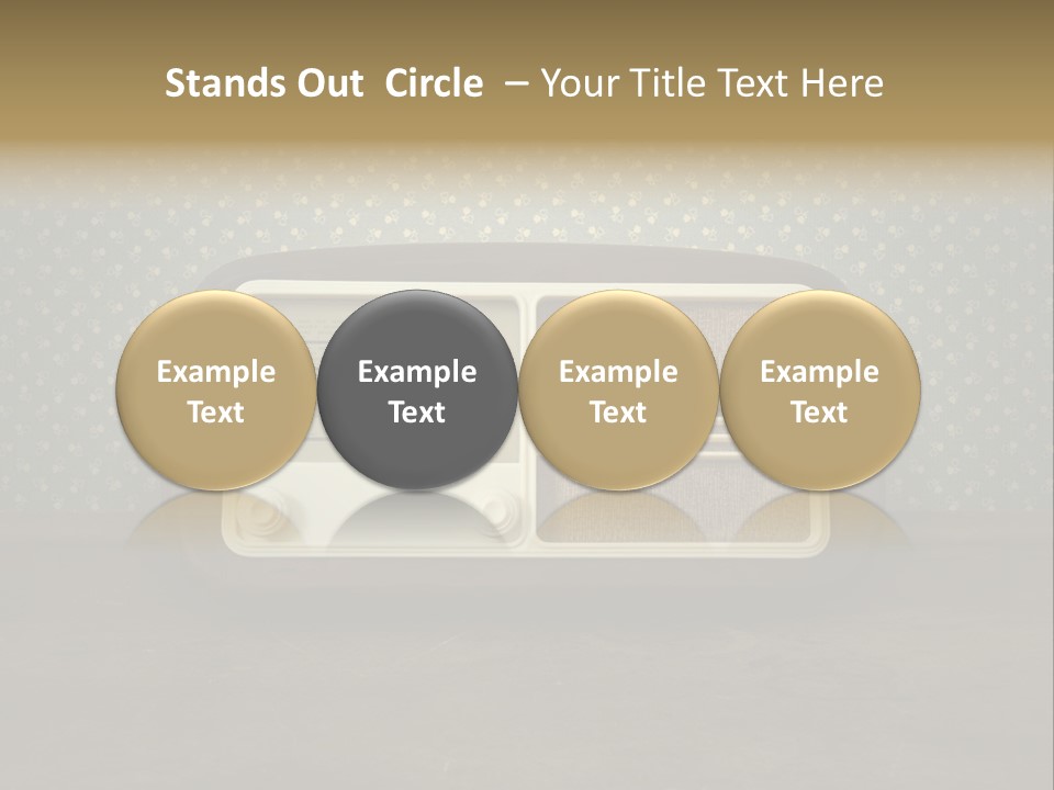 An Old Radio Sitting On Top Of A Table PowerPoint Template