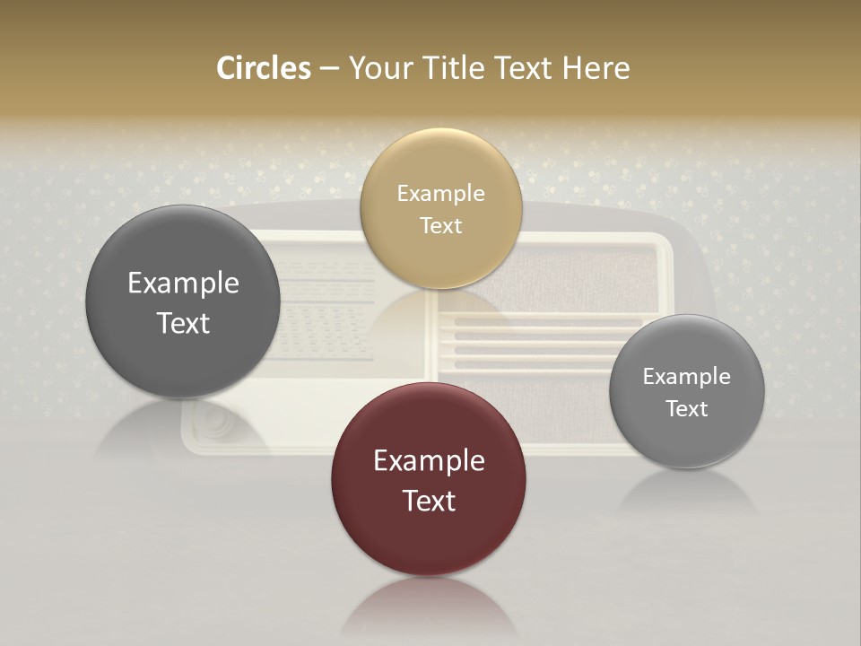 An Old Radio Sitting On Top Of A Table PowerPoint Template