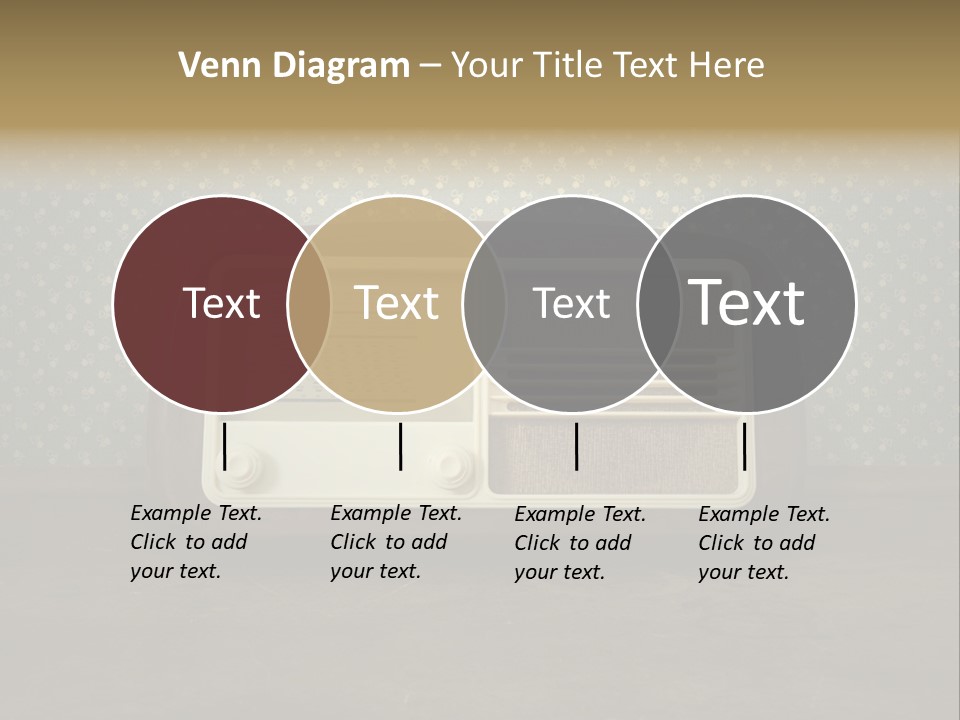 An Old Radio Sitting On Top Of A Table PowerPoint Template