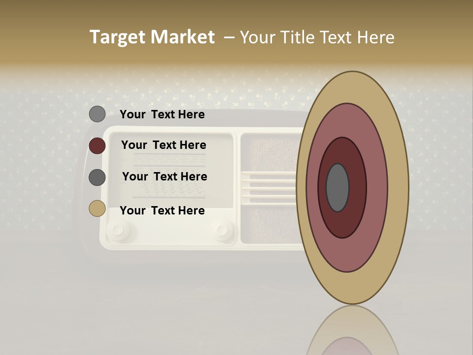 An Old Radio Sitting On Top Of A Table PowerPoint Template