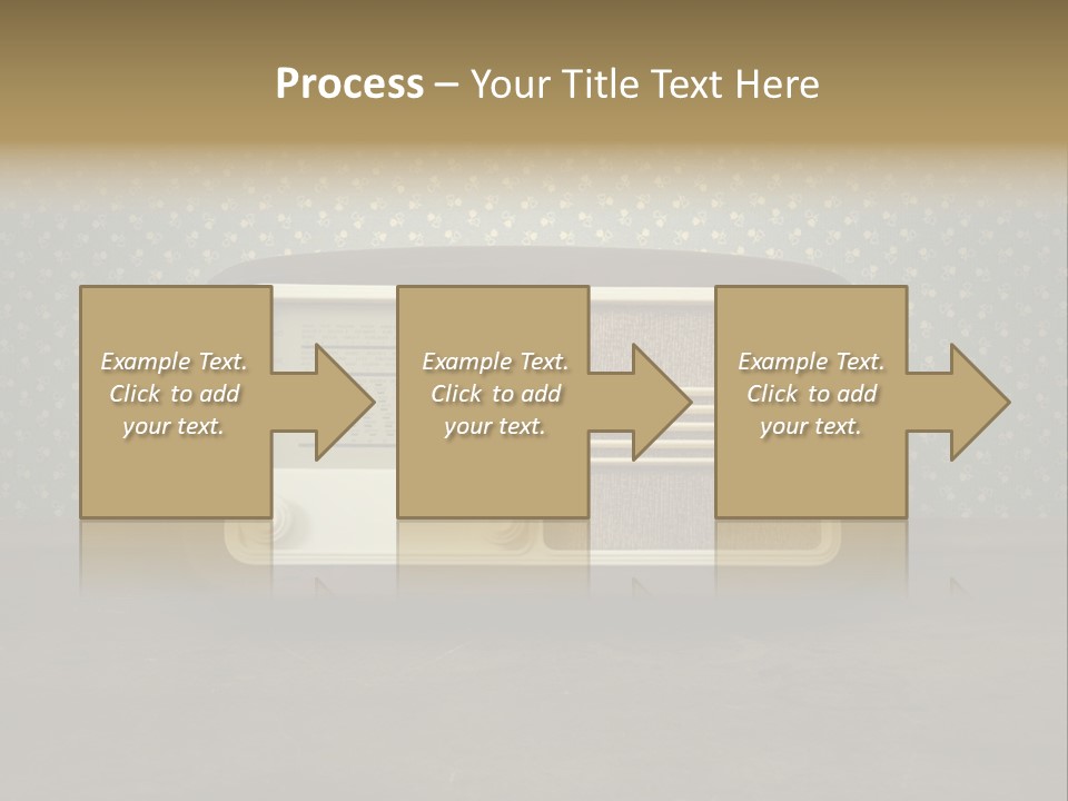 An Old Radio Sitting On Top Of A Table PowerPoint Template