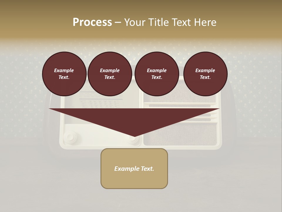 An Old Radio Sitting On Top Of A Table PowerPoint Template