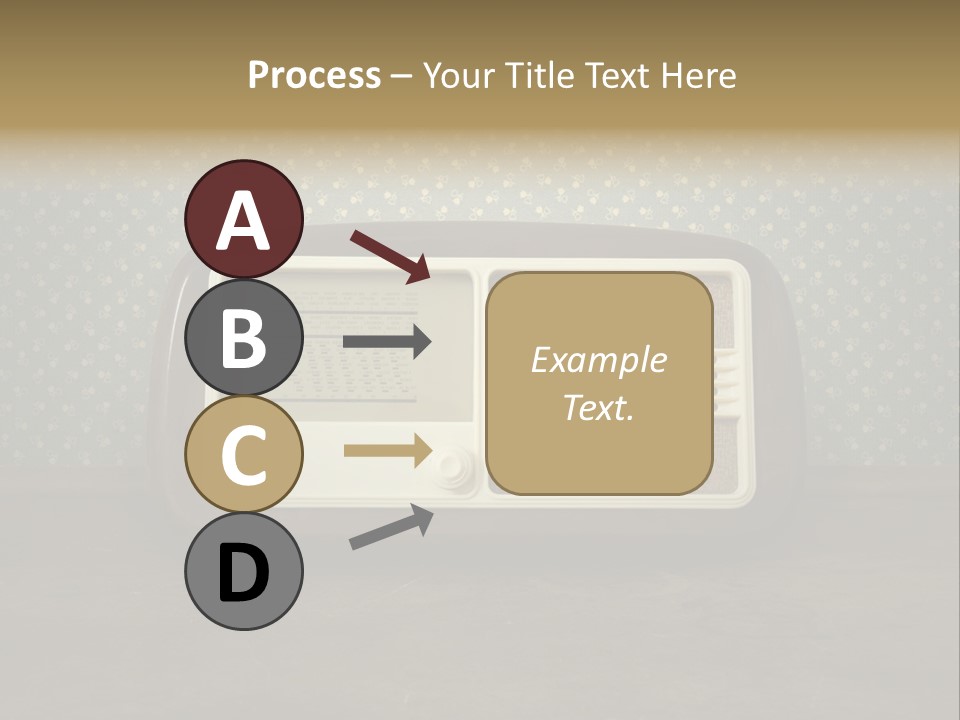 An Old Radio Sitting On Top Of A Table PowerPoint Template