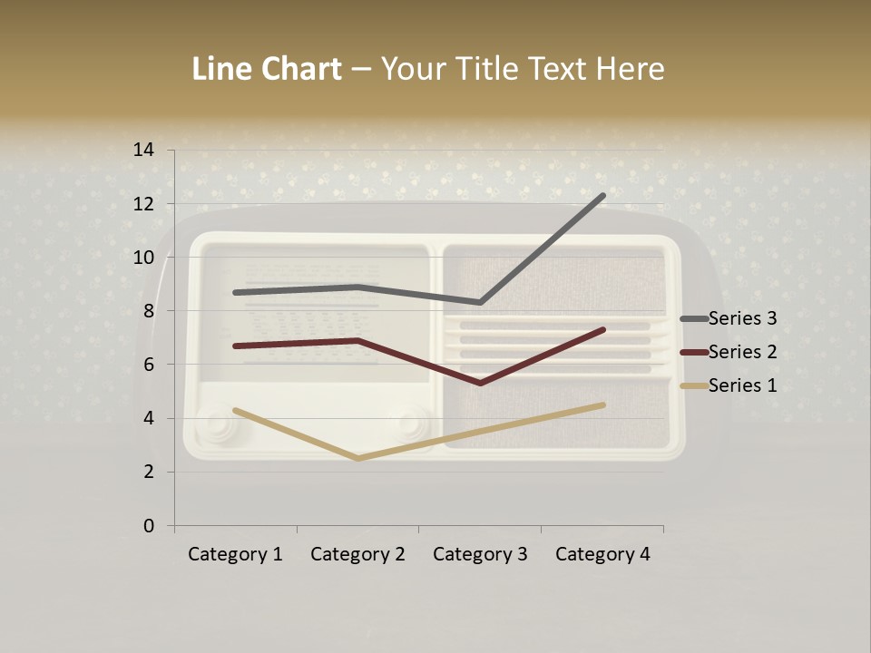 An Old Radio Sitting On Top Of A Table PowerPoint Template