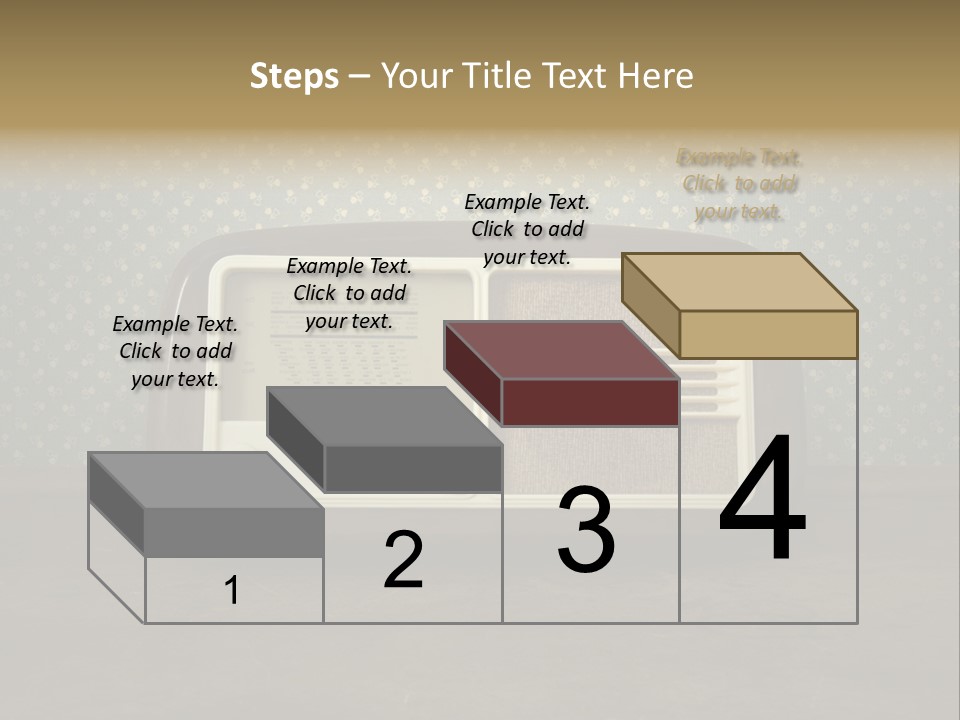 An Old Radio Sitting On Top Of A Table PowerPoint Template