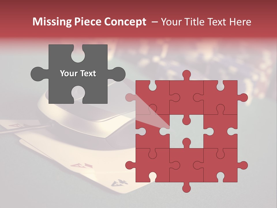 A Computer Mouse Sitting On Top Of A Pile Of Cards PowerPoint Template