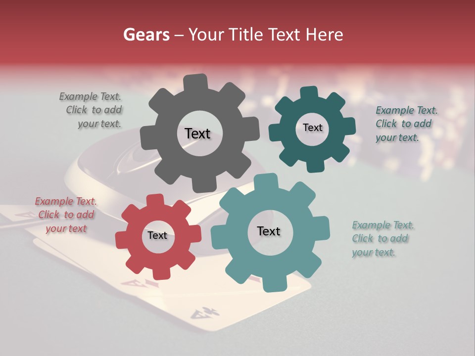 A Computer Mouse Sitting On Top Of A Pile Of Cards PowerPoint Template