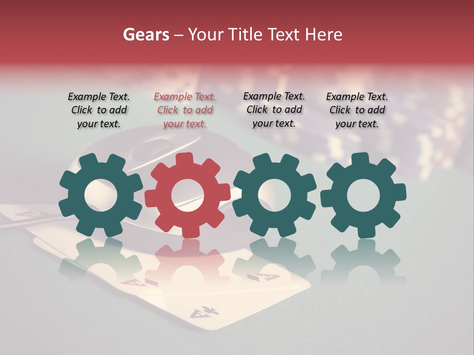 A Computer Mouse Sitting On Top Of A Pile Of Cards PowerPoint Template