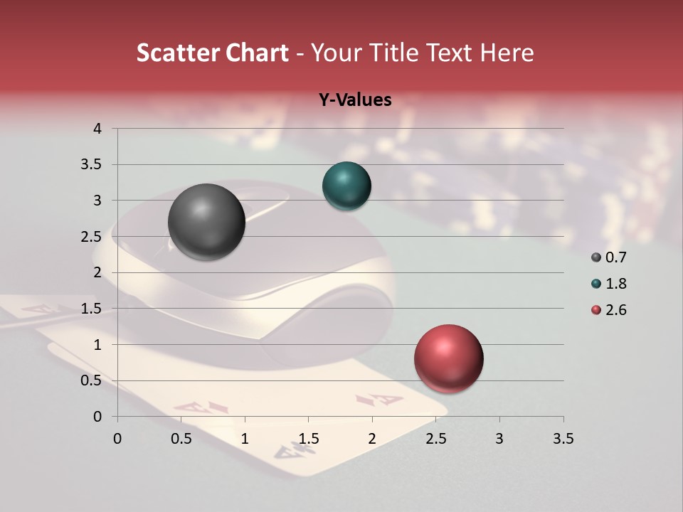 A Computer Mouse Sitting On Top Of A Pile Of Cards PowerPoint Template