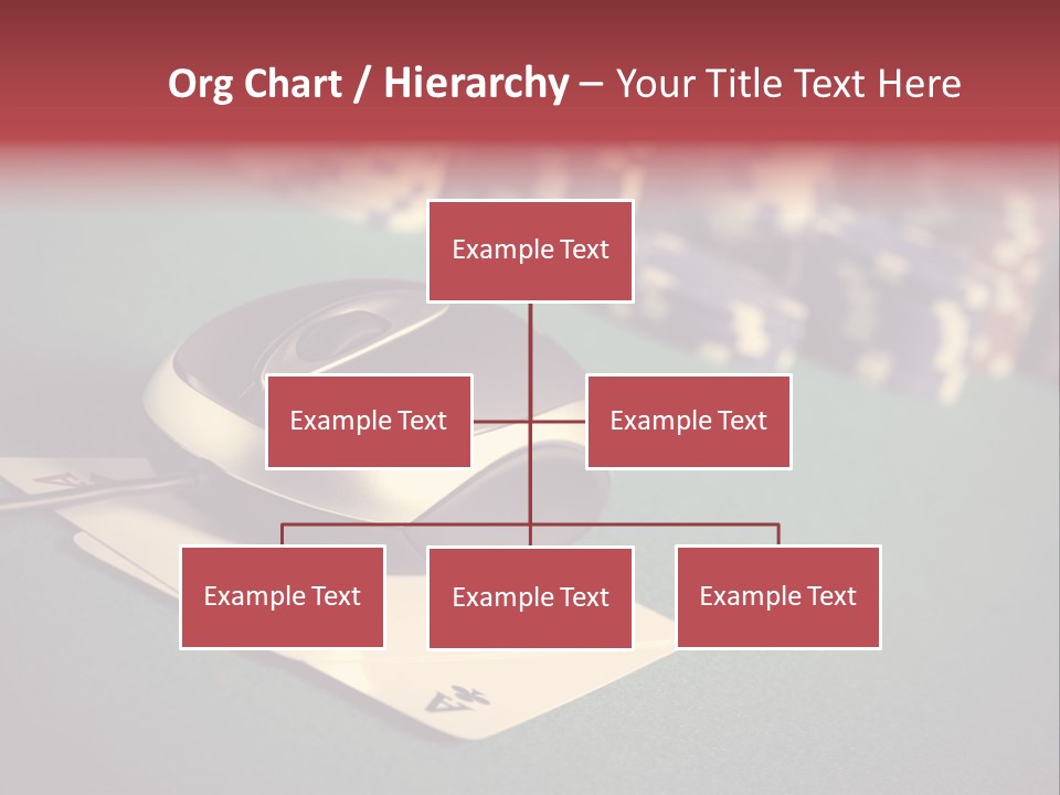 A Computer Mouse Sitting On Top Of A Pile Of Cards PowerPoint Template