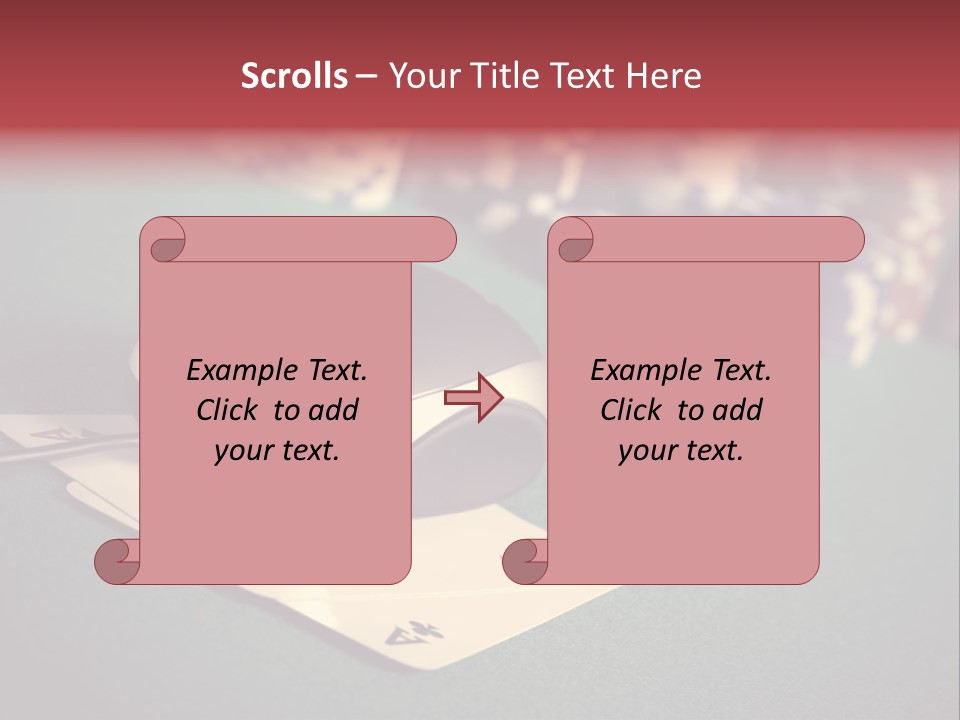 A Computer Mouse Sitting On Top Of A Pile Of Cards PowerPoint Template