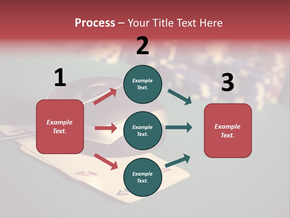 A Computer Mouse Sitting On Top Of A Pile Of Cards PowerPoint Template