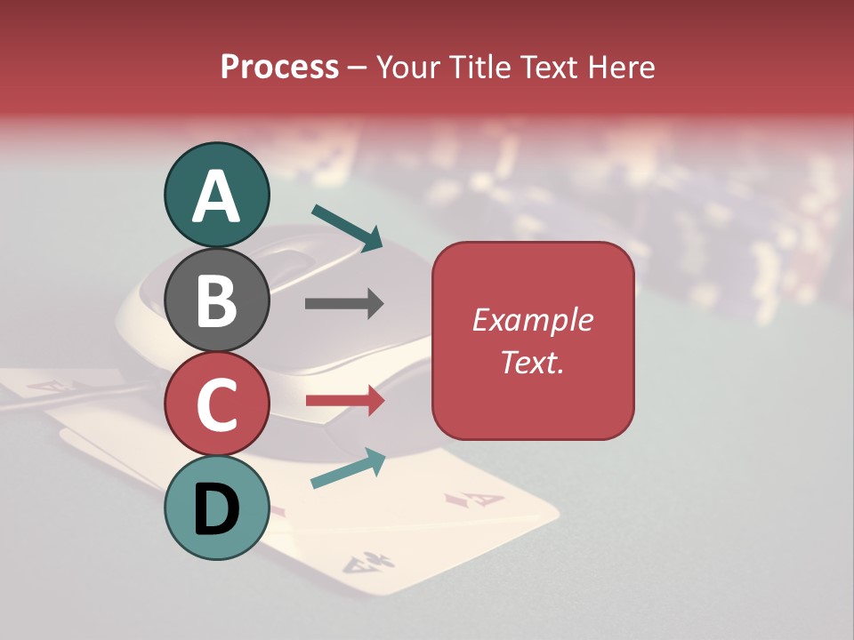 A Computer Mouse Sitting On Top Of A Pile Of Cards PowerPoint Template