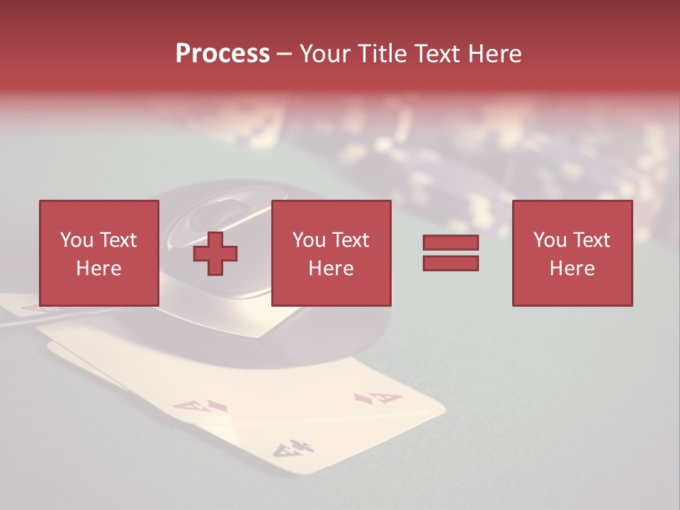 A Computer Mouse Sitting On Top Of A Pile Of Cards PowerPoint Template