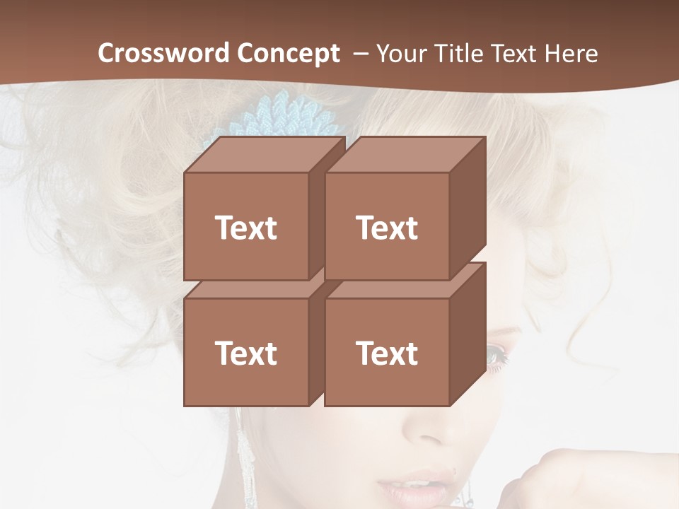 Sexy Earring Hair PowerPoint Template