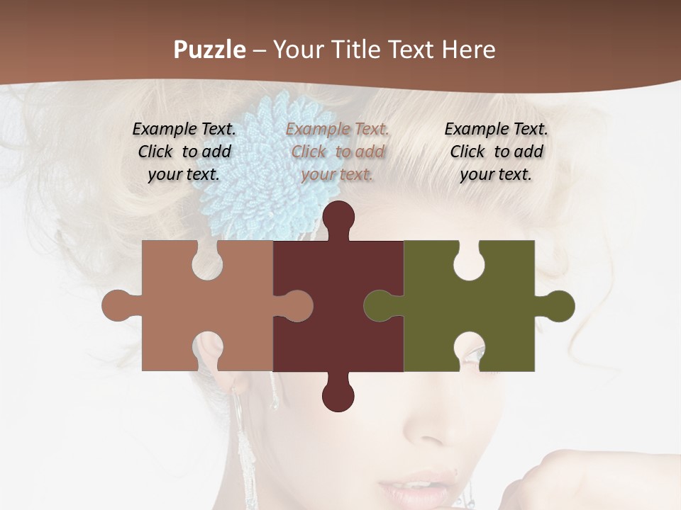 Sexy Earring Hair PowerPoint Template