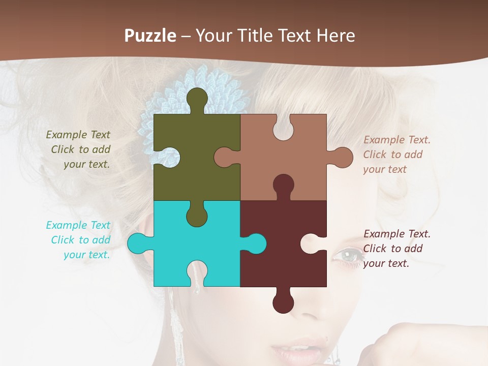 Sexy Earring Hair PowerPoint Template