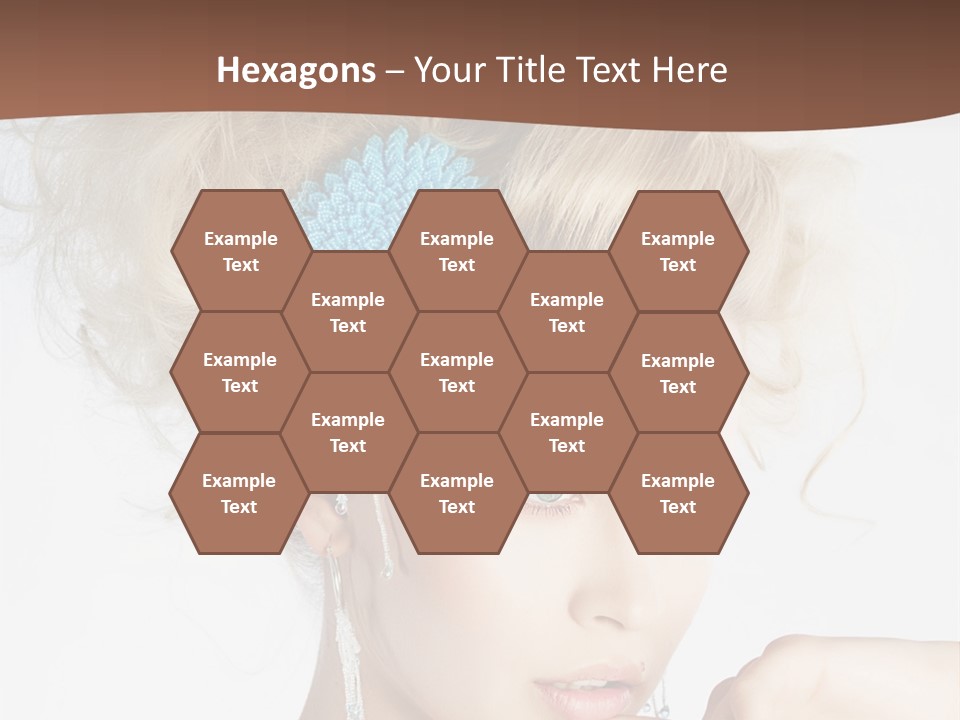 Sexy Earring Hair PowerPoint Template