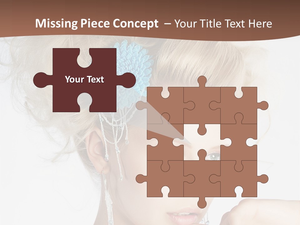 Sexy Earring Hair PowerPoint Template