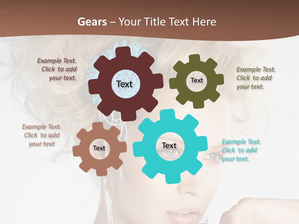 Sexy Earring Hair PowerPoint Template