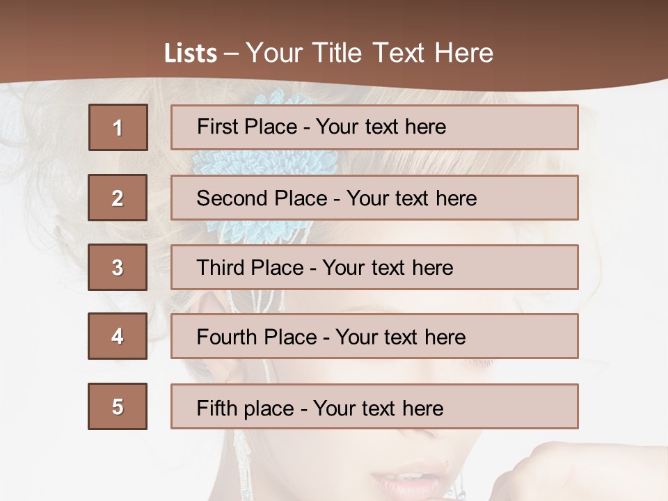 Sexy Earring Hair PowerPoint Template