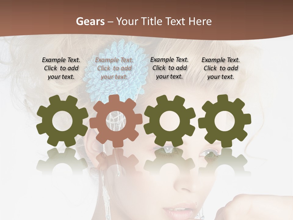 Sexy Earring Hair PowerPoint Template