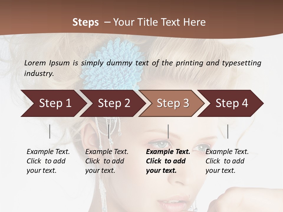 Sexy Earring Hair PowerPoint Template