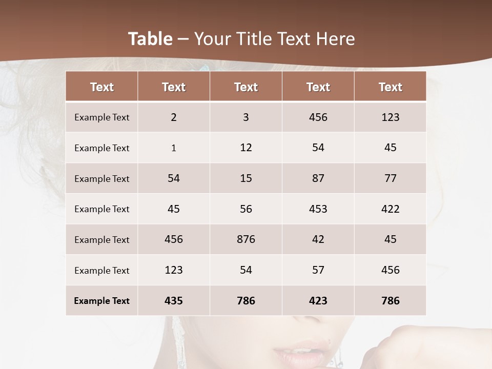 Sexy Earring Hair PowerPoint Template