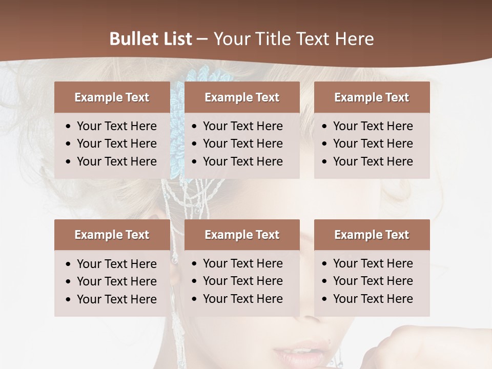 Sexy Earring Hair PowerPoint Template