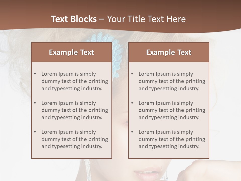 Sexy Earring Hair PowerPoint Template