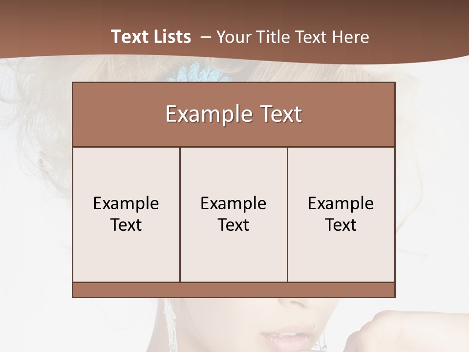 Sexy Earring Hair PowerPoint Template