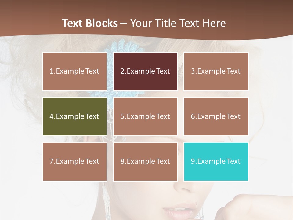 Sexy Earring Hair PowerPoint Template