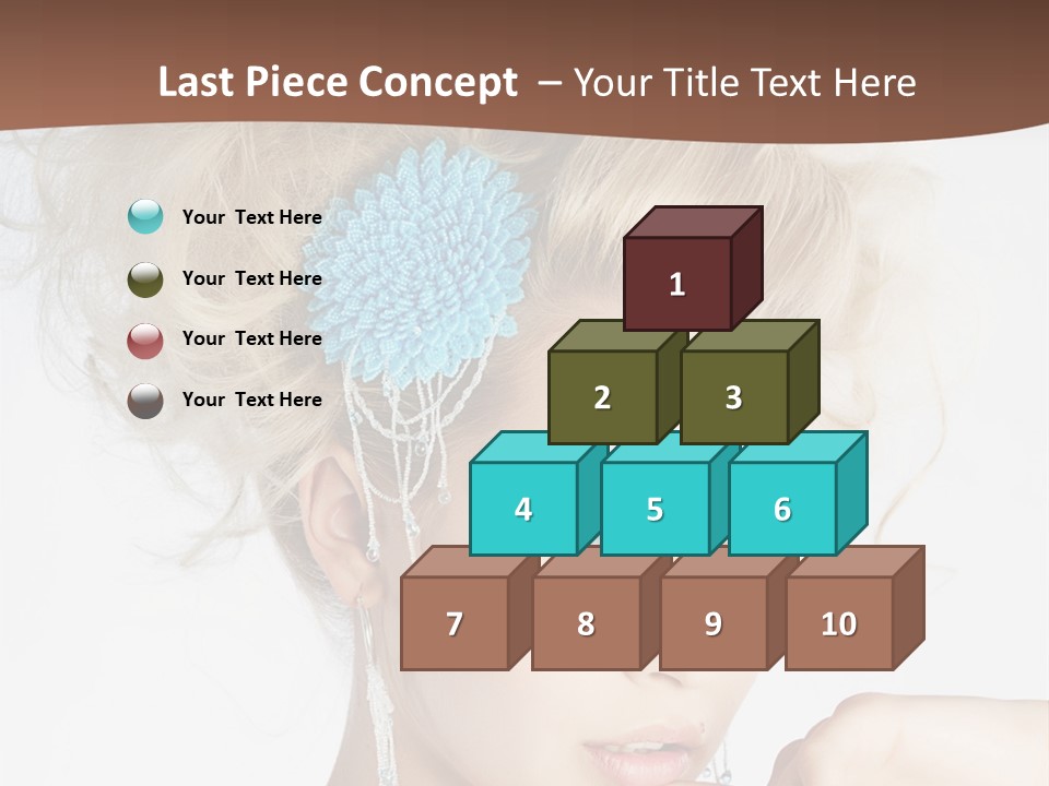 Sexy Earring Hair PowerPoint Template