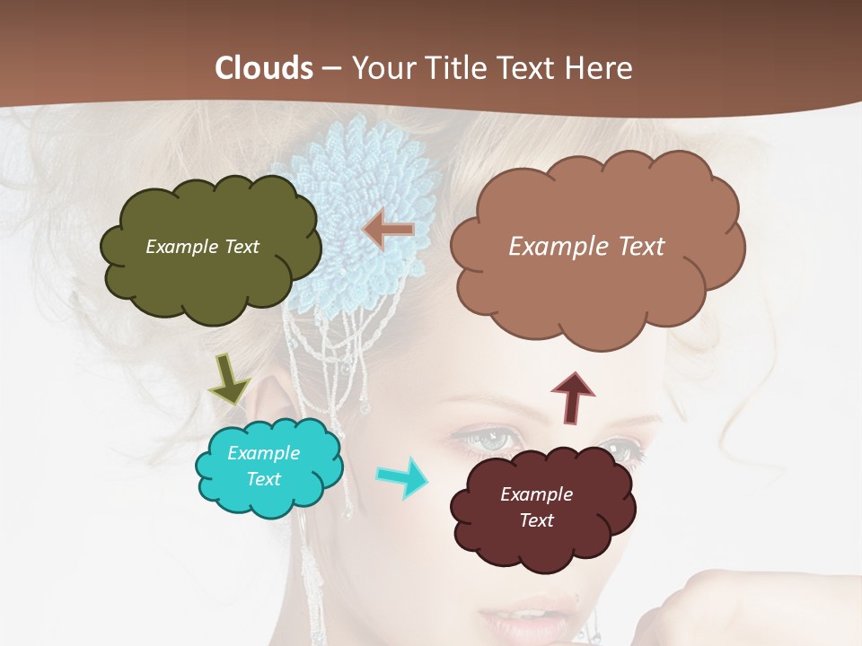 Sexy Earring Hair PowerPoint Template