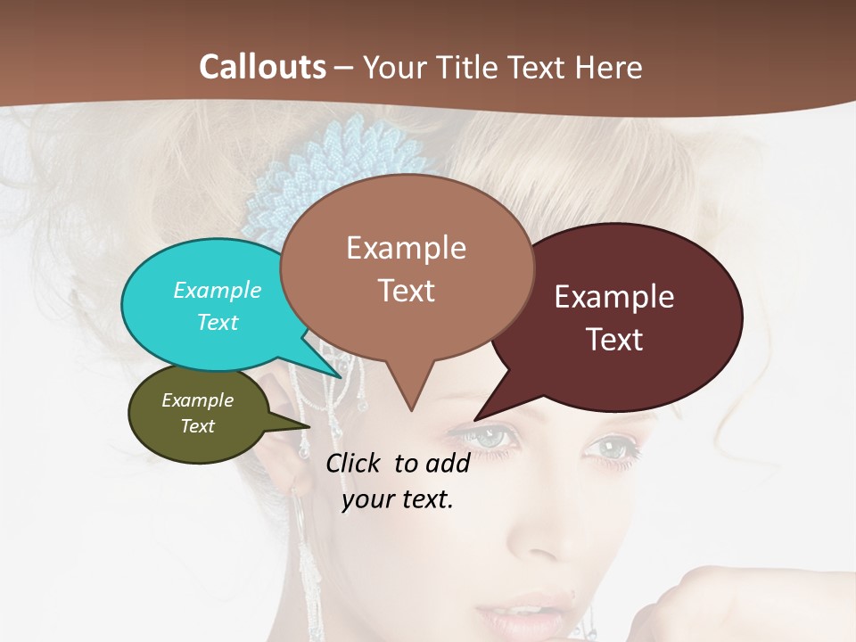 Sexy Earring Hair PowerPoint Template