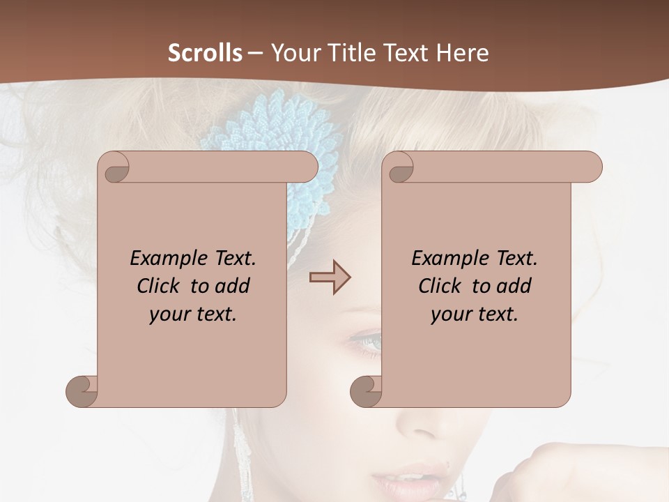 Sexy Earring Hair PowerPoint Template