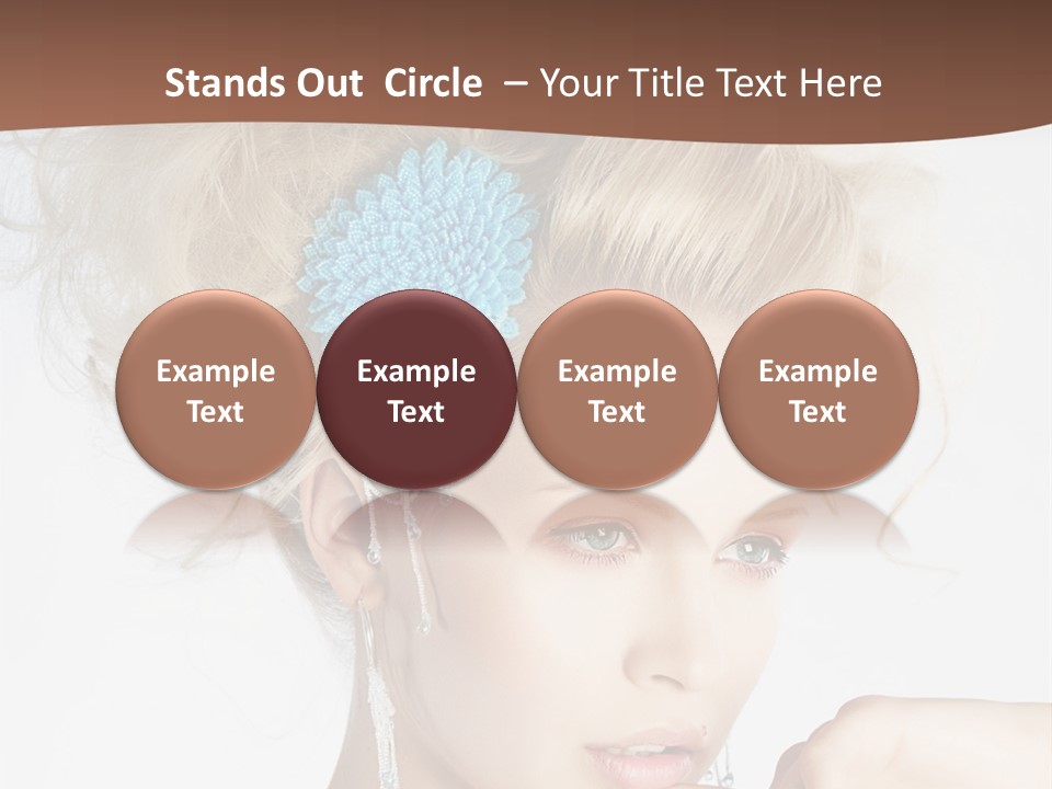 Sexy Earring Hair PowerPoint Template