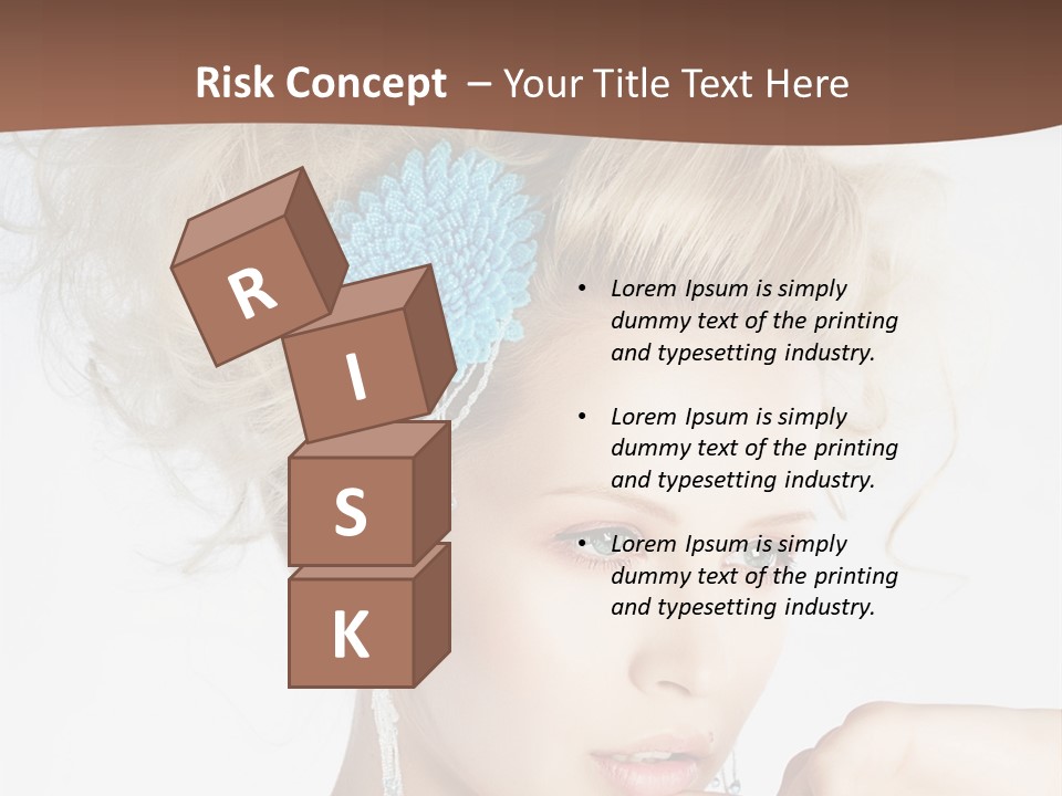 Sexy Earring Hair PowerPoint Template