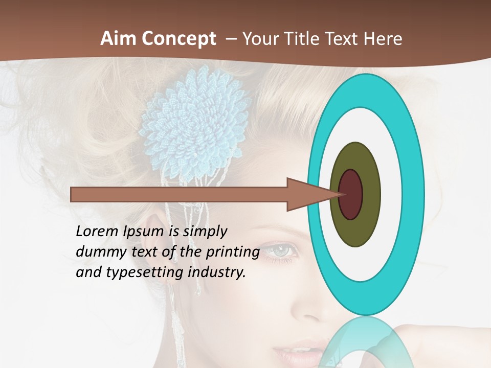 Sexy Earring Hair PowerPoint Template