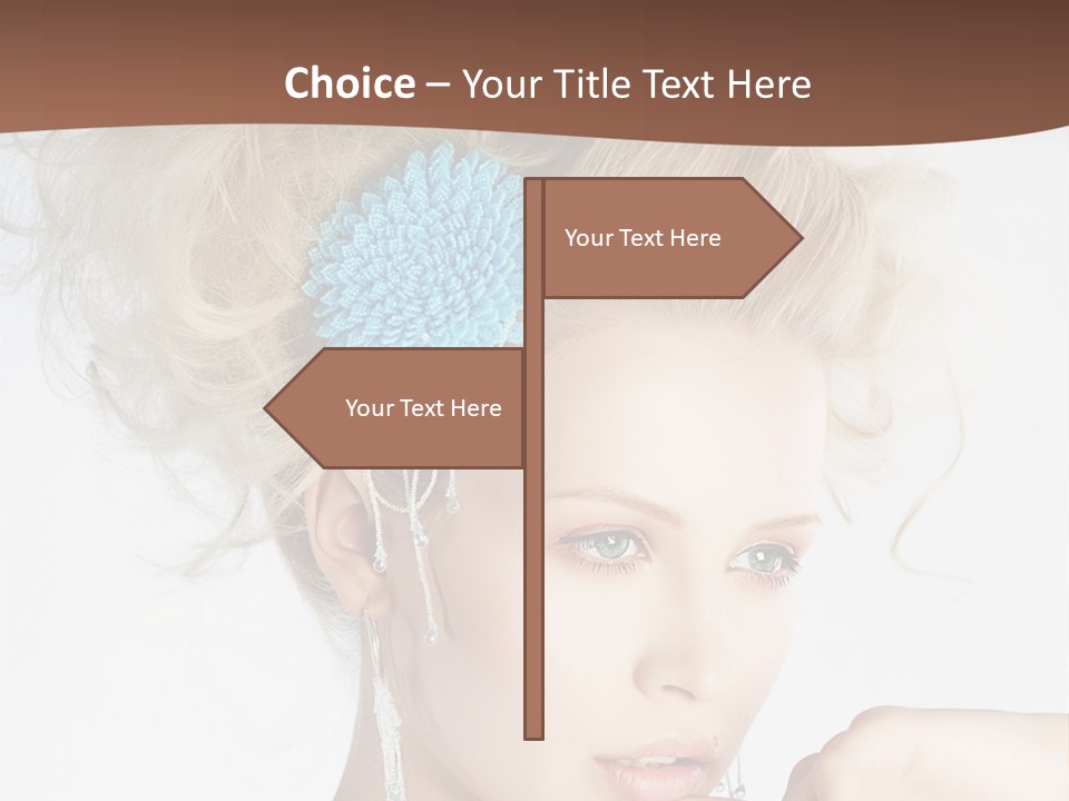 Sexy Earring Hair PowerPoint Template