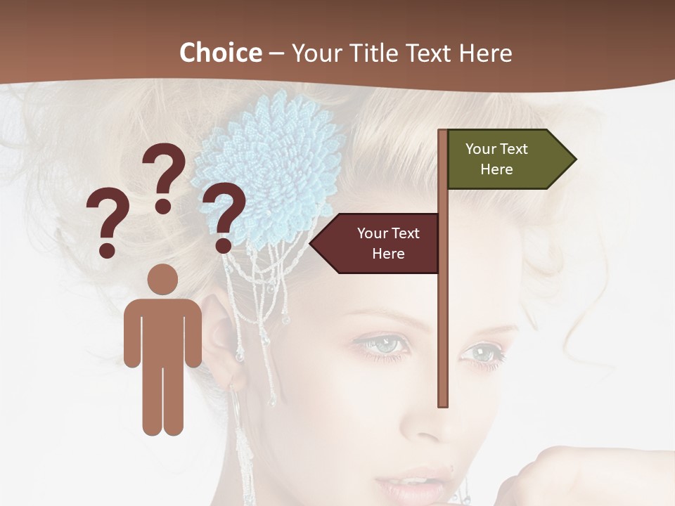 Sexy Earring Hair PowerPoint Template