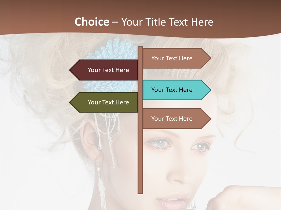 Sexy Earring Hair PowerPoint Template