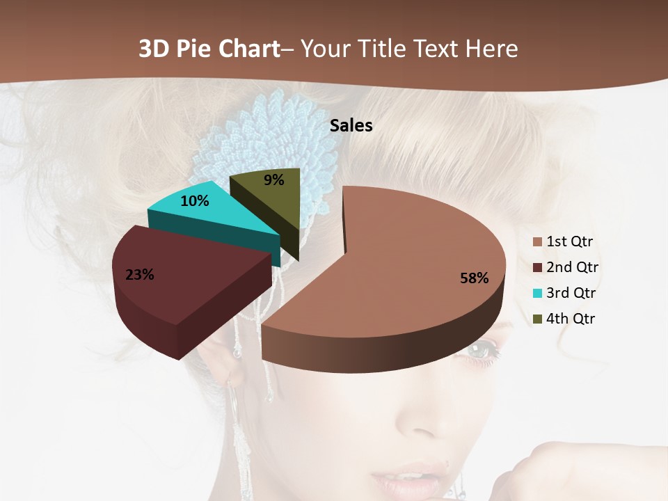 Sexy Earring Hair PowerPoint Template