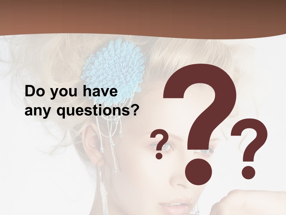 Sexy Earring Hair PowerPoint Template