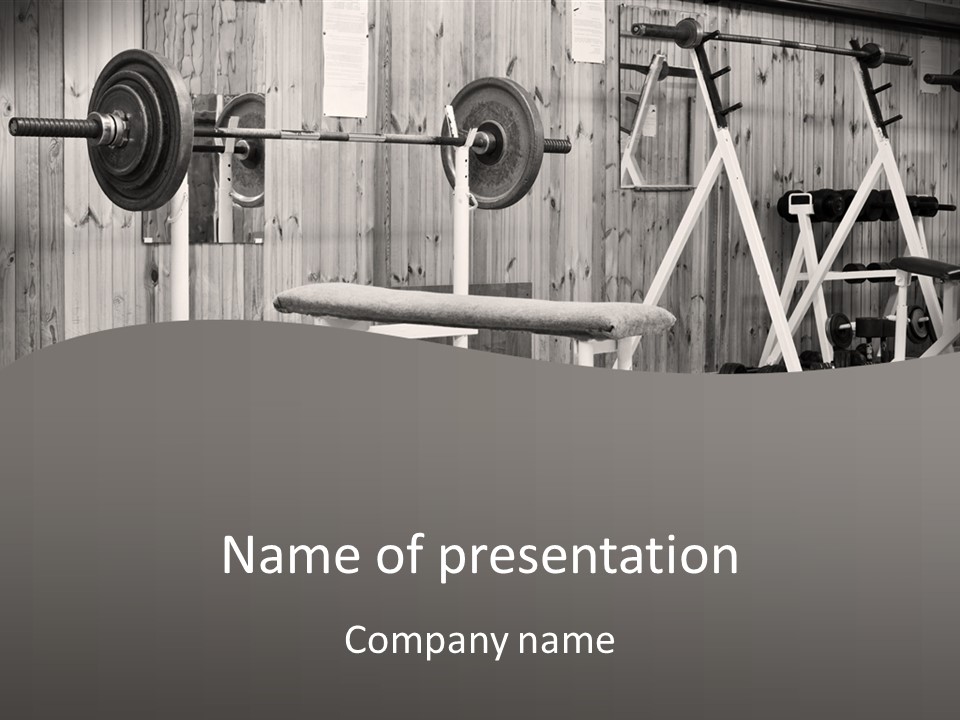 Weight Club Bodybuilding PowerPoint Template