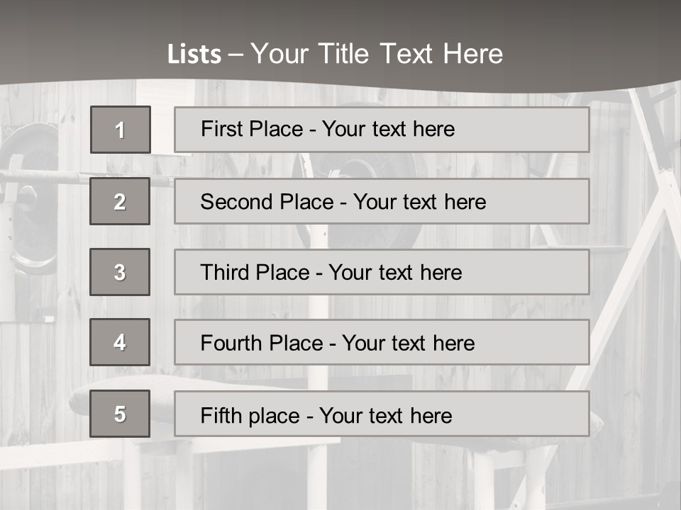Weight Club Bodybuilding PowerPoint Template
