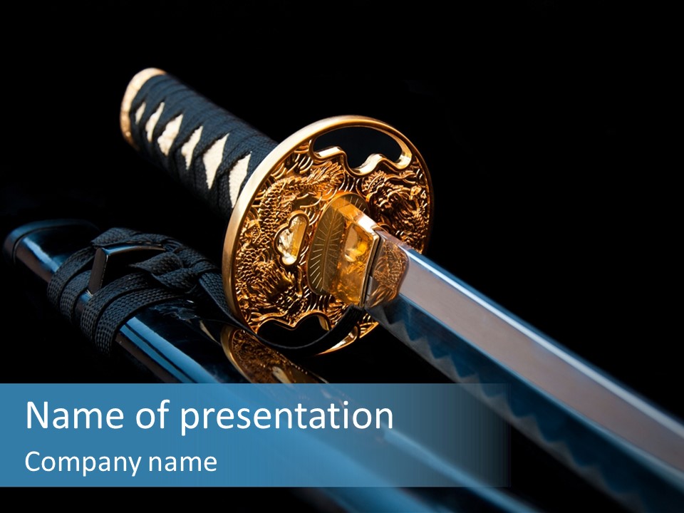 Martial Arts Samurai Sword Katana PowerPoint Template