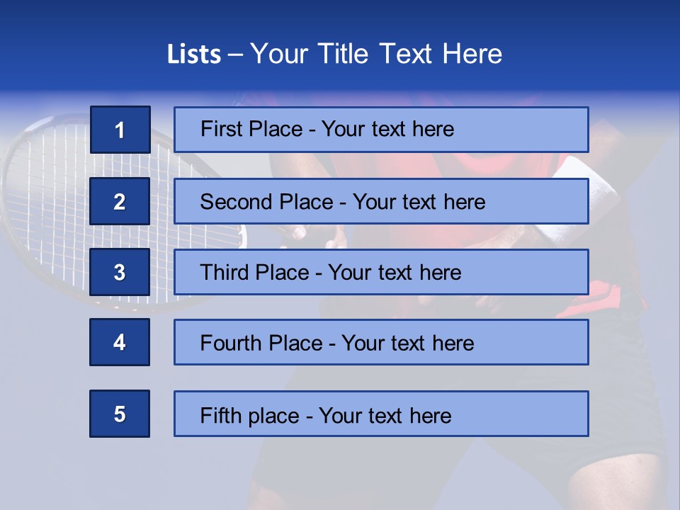 Clay Tennis Lifestyle PowerPoint Template