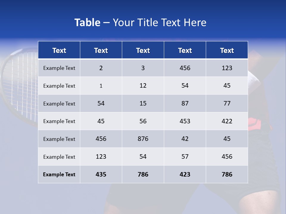 Clay Tennis Lifestyle PowerPoint Template