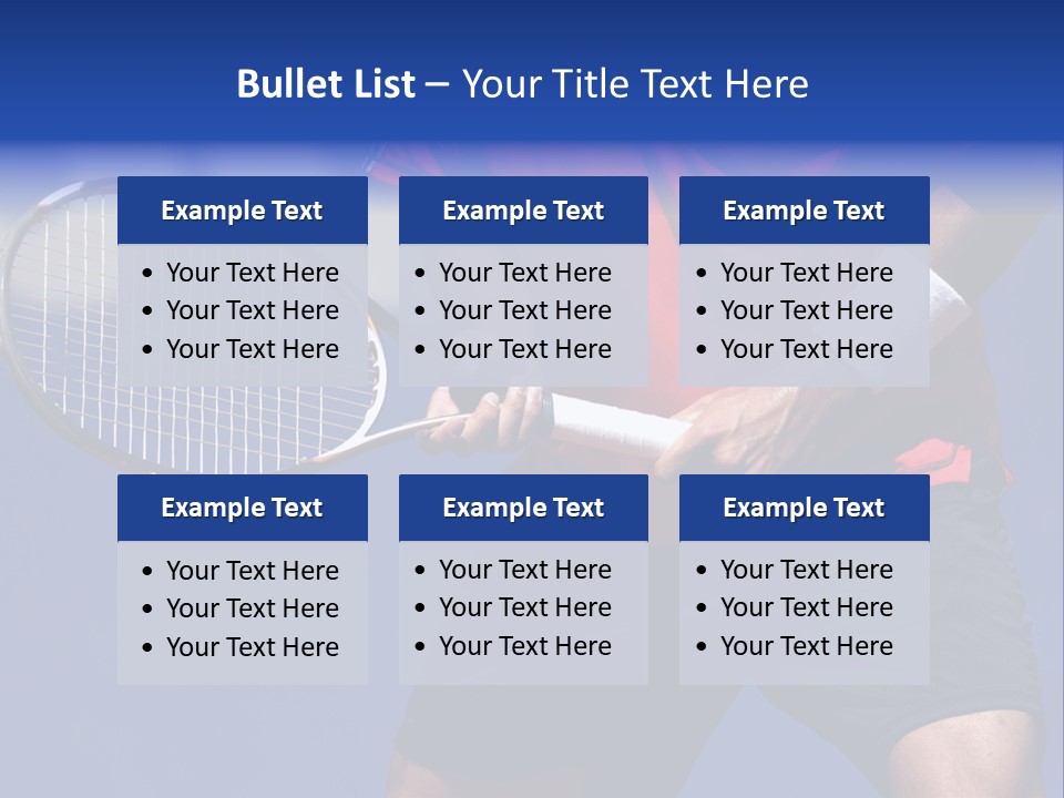 Clay Tennis Lifestyle PowerPoint Template